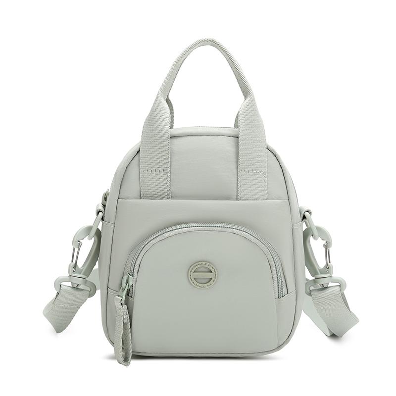 Women's Solid Color Nylon Bag Large Capacity Mobile Phone Bag Shoulder Bag Crossbody Bag