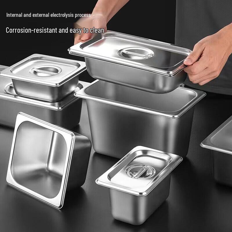 Stainless Steel Food Pan with Separate Lid