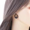 Women Vintage Style Fashion Blue Rhinestone Dangle Ear Stud Earrings Jewelry Natural Water Droplets
