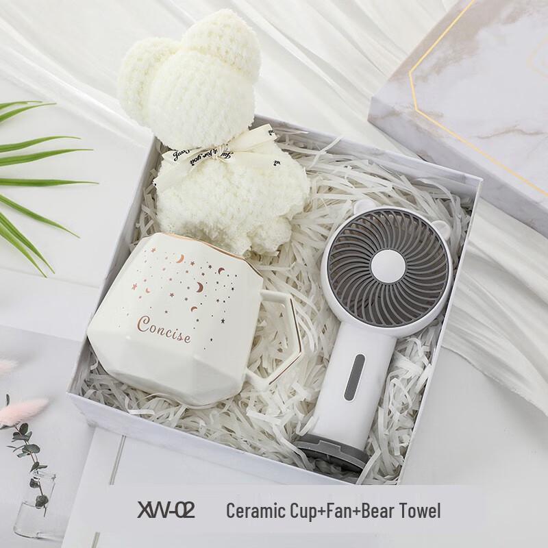 Cooling Gift Set XW-02 Ceramic Cup, Small Fan, Bear Towel