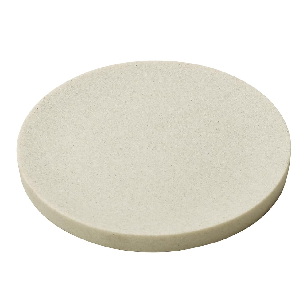 ideaco (ideaco) Stone-look Tray, 18cm Diameter x 1.5cm Height, AMENITY TRAY L, Stone Sand White