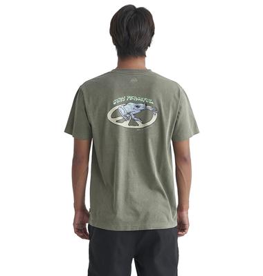 Quiksilver Pigment-Processed US Cotton Back Print T-Shirt QST241002 OLV XL