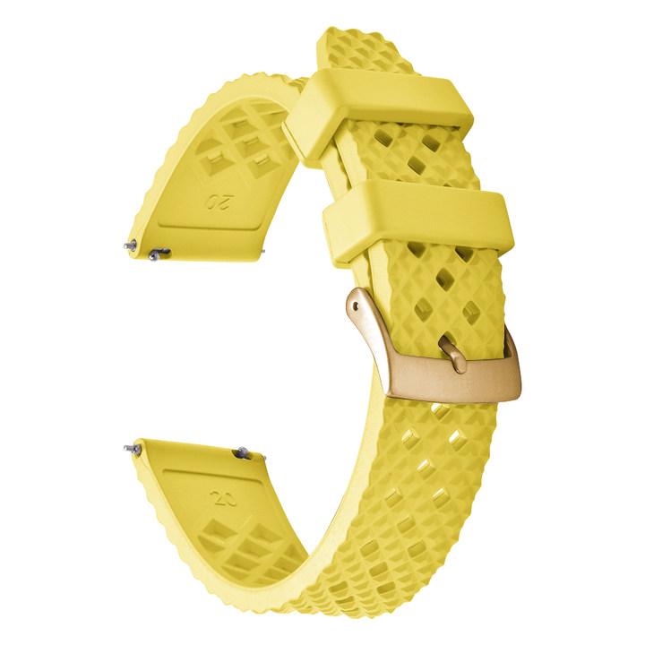 20mm/22mm Honeycomb Pattern FKM Rubber Watch Band Quick Release Spring Bars For Seiko SRP775Sweatproof Durable Replacement Strap