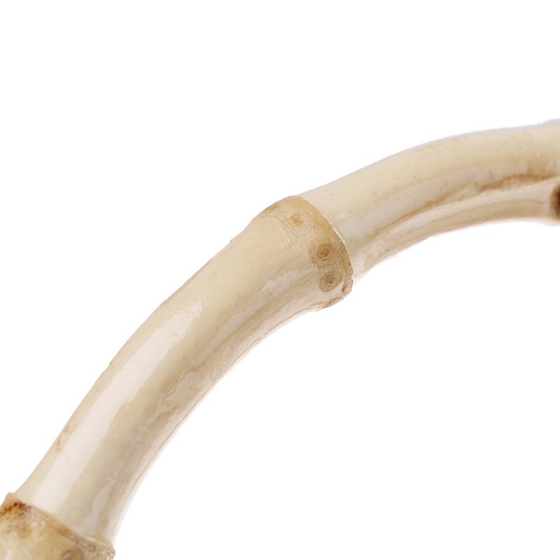 1Pair Round Bamboo Bag Handle For Handcrafted Handbag Diy Bags Accessories