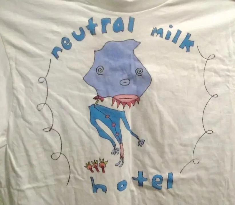 Neutral Milk Hotel Band Art Front Printed Short Sleeve T Shirt Size S5XL Unisex T-Shirt M