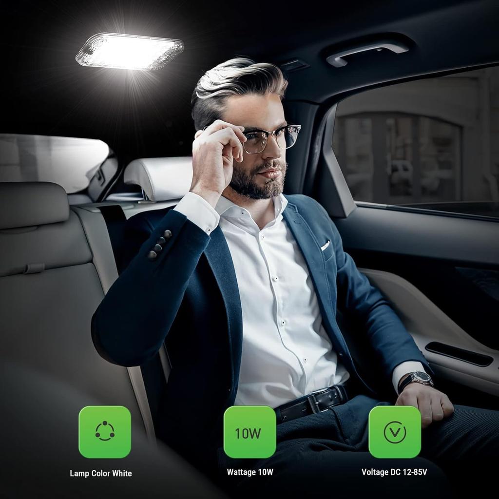 LED Dome Light, RV Interior Lighting 12V-85V 800 Lumens Super Bright RV LED Ceiling Dome Light With ON/Off Switch RV Lights Interior For