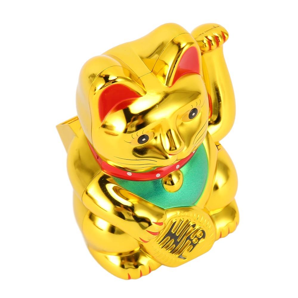 Plastic Feng Shui Fortune Cat golden Home Auspicious Decor  Restaurant & Hotel Decor