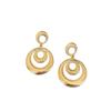 European & American Fashion Hollow Round Metal Earrings with Exaggerated Geometric Drops - INS Style for Women