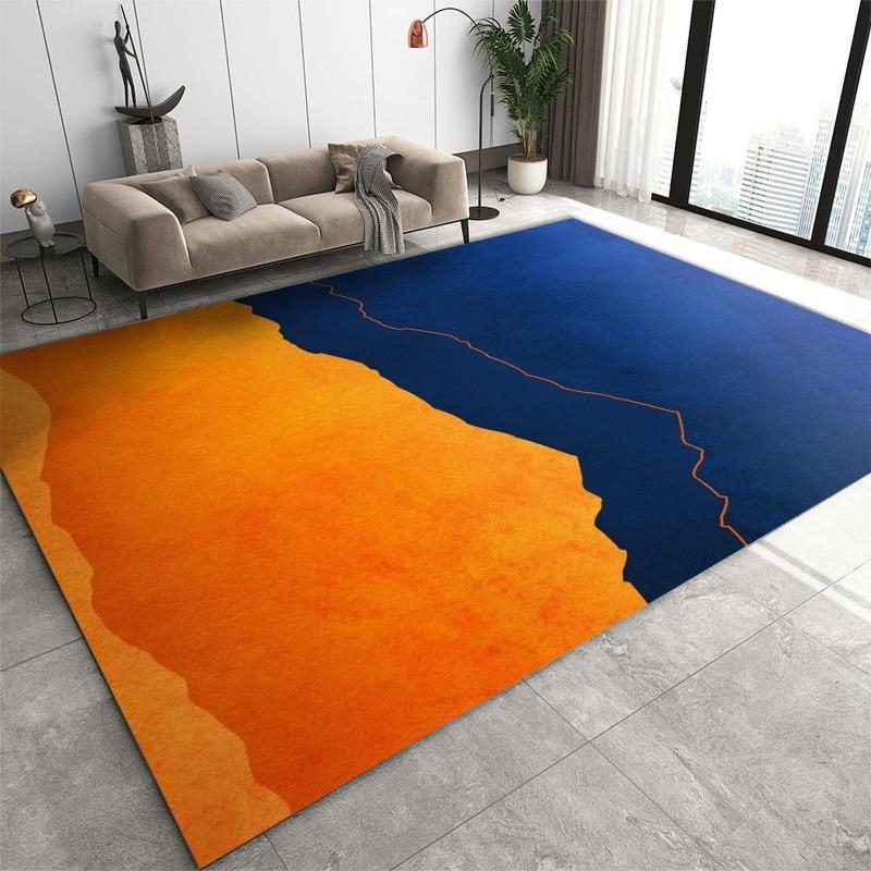 Modern Light Luxury Printing Large Carpet Anti-slip and Wear-resistant Soft Mat for Living Room Bedroom Rug Easy Clean Fashion