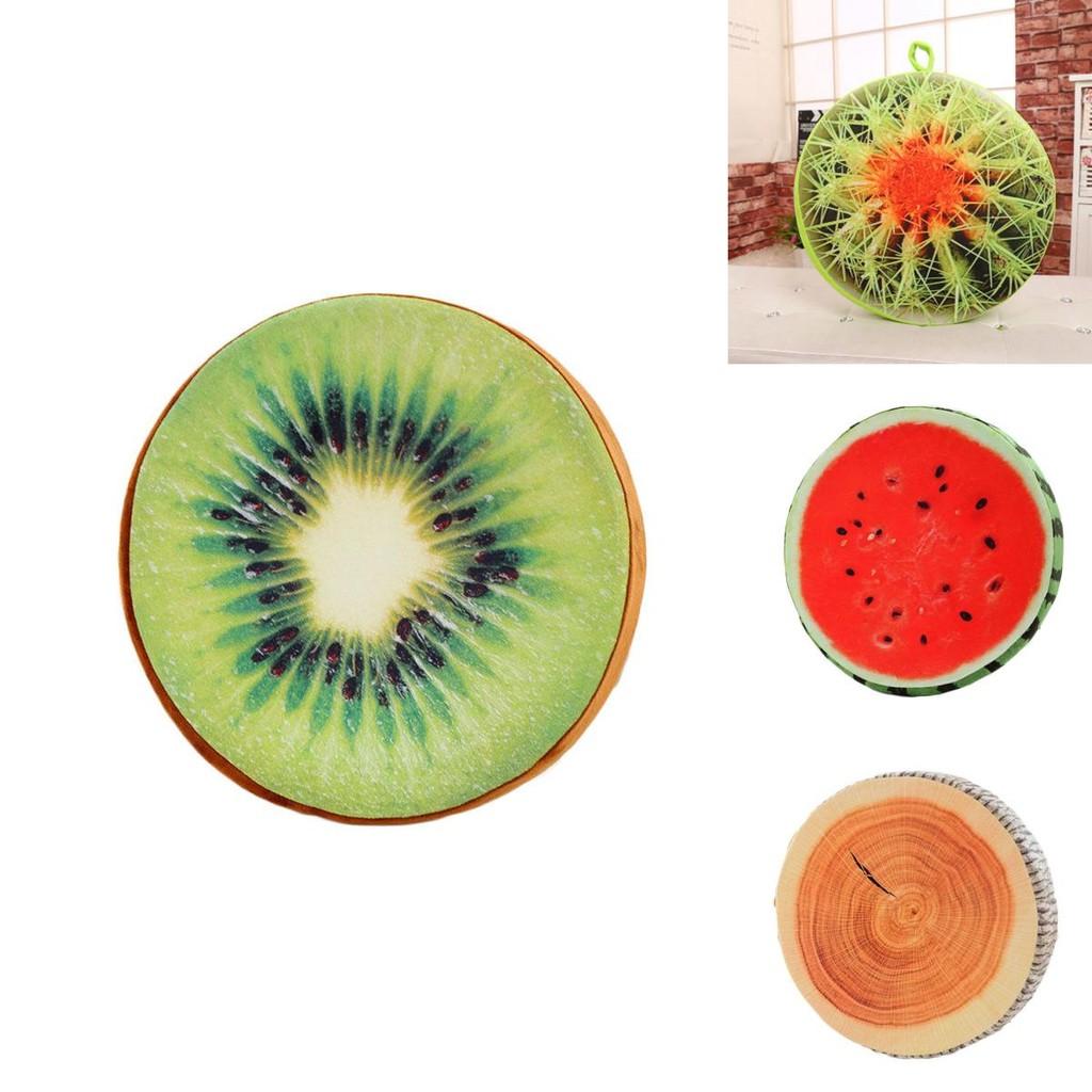 Adorable 16" Round Fruit Sofa Throw Pillow For Living Room Or Bedroom