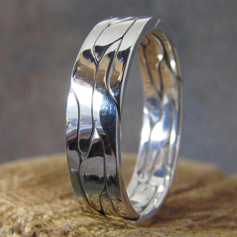 1pc Cool Style Retro Powerful Ring, Personalized Simple and Elegant Texture Ring, Fashionable Bracelet