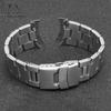 20MM 22MM Para SEIKO SKX007/009 SKX173/175 reloj plateado para hombre pulsera de reloj de acero inoxidable Hebilla plegable para reloj Correa + Herramienta