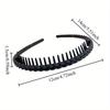 Modisches, gedrehtes Kreuz-Stirnband aus Kunststoff für Frauen und Mädchen mit Zähnen, rutschfest, flexibel, Gesichtswasch-Haar-Styling-Zubehör, neu