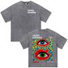 Japanese Artist Yayoi Kusama Pumpkin Eyes Art Show Vintage Washed T Shirt Unisex Unisex Clothing High Quality Short Sleeve Tshirt