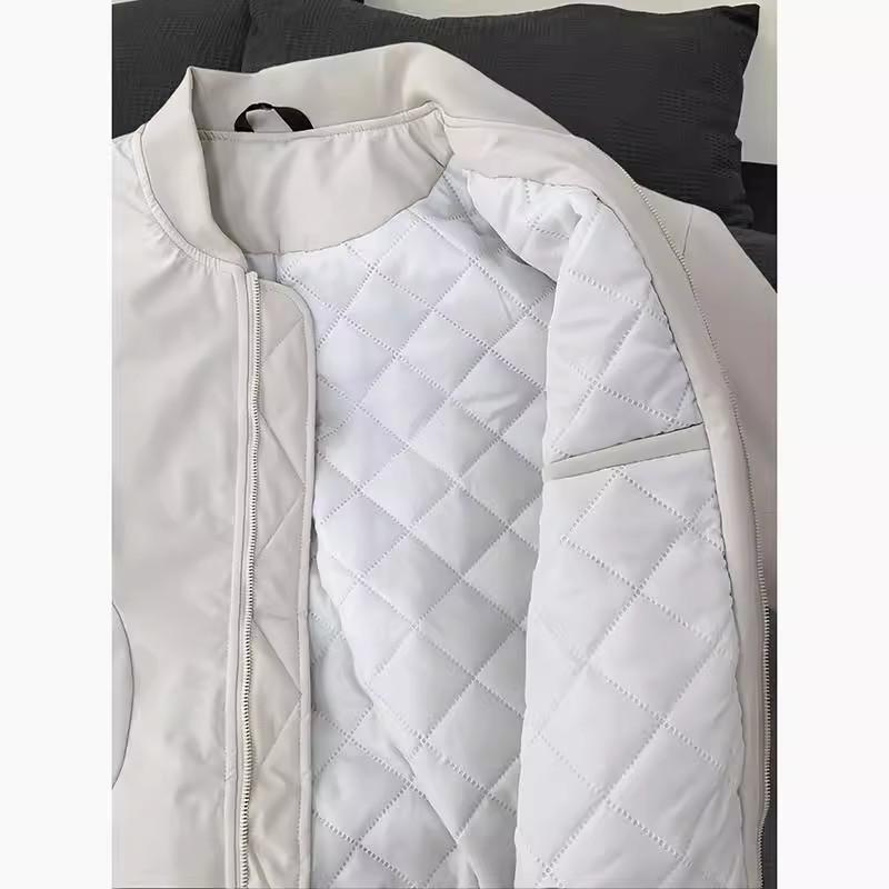 Men's American Style Thickened Flight Jacket for Autumn and Winter - Cotton Padded, Clean Fit Baseball Coat