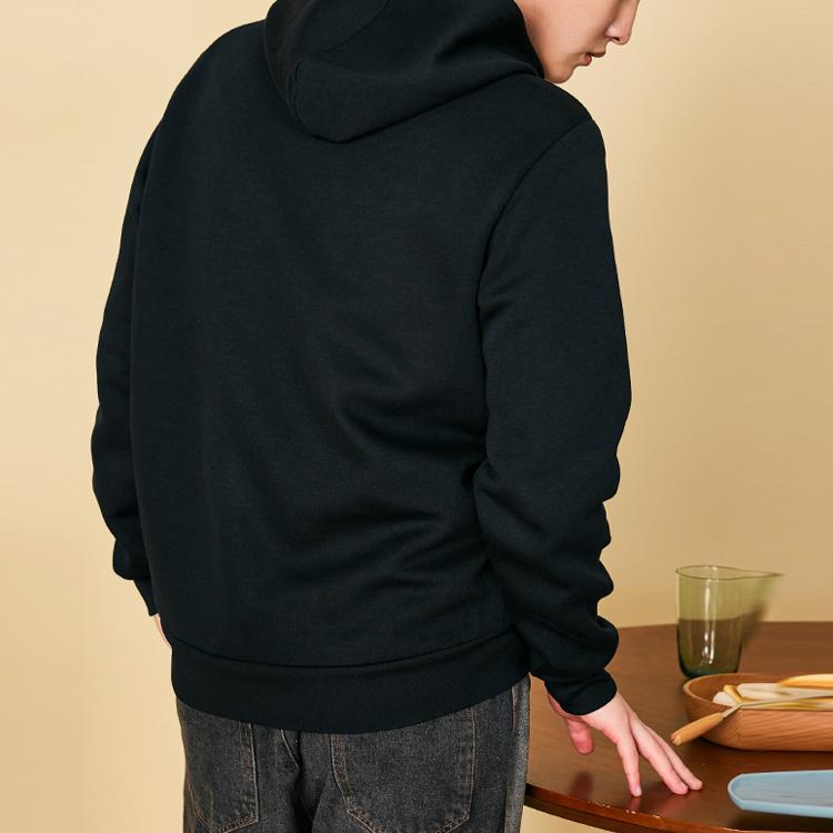 Anta Lifestyle Series Lion Head Embroidered Casual Hoodie Unisex Hoodies Black 152318713-2