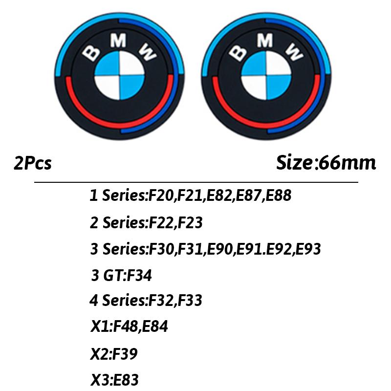 2Pcs Car Coasters Silicone Non-Slip Water Cup Mat Drink Pads Sticker For BMW G30 G32 G01 G02 G05 G06 G07 G26 G23 G22 F40 F20 G08
