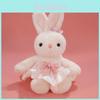 Plush Rabbit Toy With Dress And Bow Decoration For Girls
