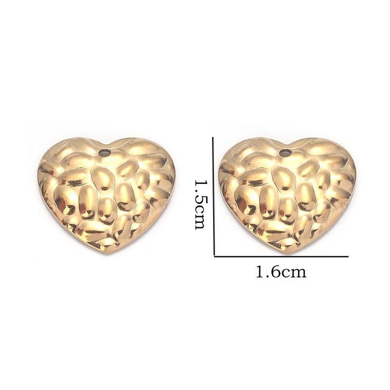 10Pcs/Lot Stainless Steel Earring Pendant Steel Gold Stripe Multi Size Style Pendant Diy Fashion Earhook Necklace Accessories
