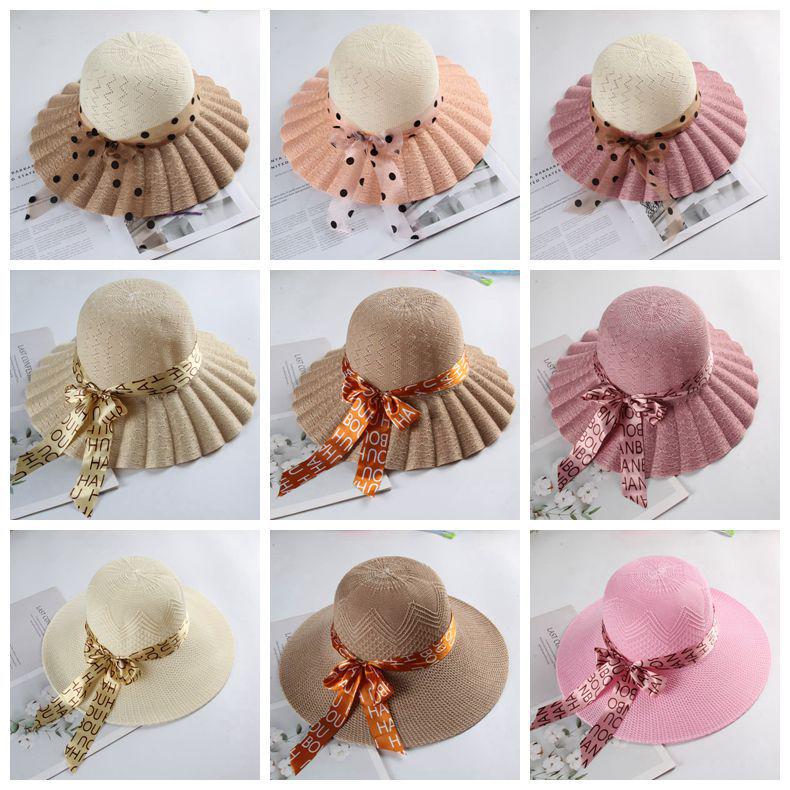 Women's Fashionable Wide Brim Straw Sun Hat – Perfect for Beach and Scenic Spots