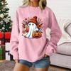 Ladies Fashion Casual Halloween Printed Pullover Sweater
