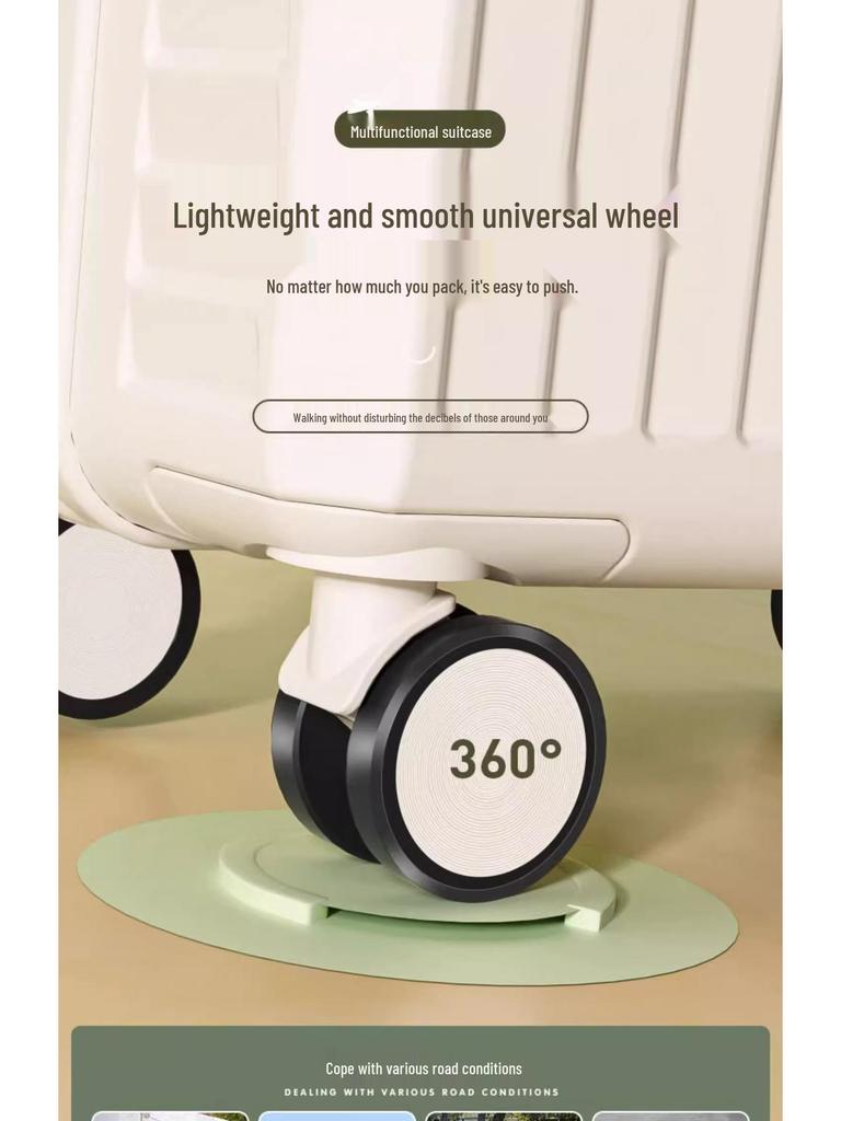 Valiză multifuncțională de 18 inch pentru fete, de cabină, cu încuietoare TSA și spațiu de depozitare de 20 inch