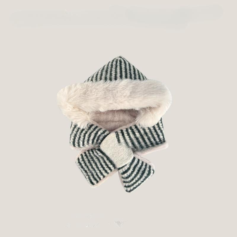 

Осень Зима Японский Стиль Милый Плюшевый Защита Ушей Шарф Шапка Интегрированная Вязаная Флисовая Подкладка Утолщенная Теплая Шерстяная Шапка Лей Фэн One Size темно-зеленого