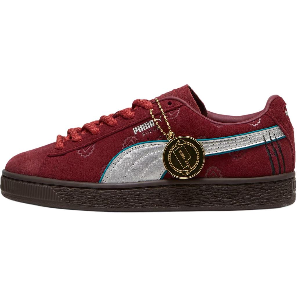 Puma One Piece x Suede Barnesko Rødhåpiratene Barnesneakers Team-Regal-Rød Sølv 396716-01