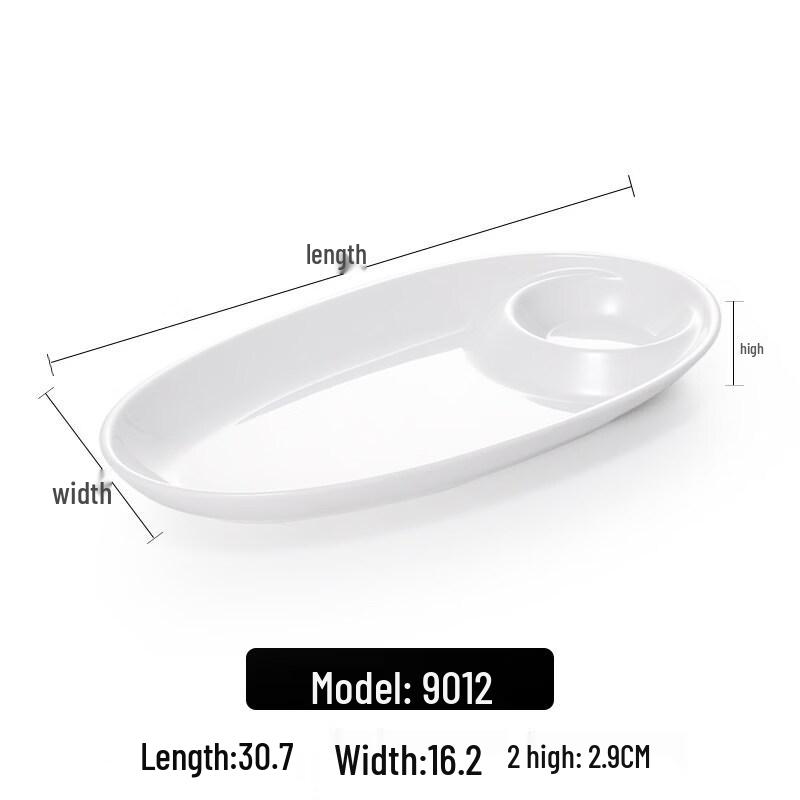 Yipan Japanese Style Divided Melamine Snack Plates