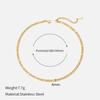 European and American Fashion Niche Design Stainless Steel Necklace Popular Real Gold Electroplated Cuban Chain Women's Necklace