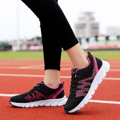 Autumn New Korean Version Lightweight Double Net Sports Shoes Versatile Soft Soled Running Shoes Lace Up Casual Shoes for Women
