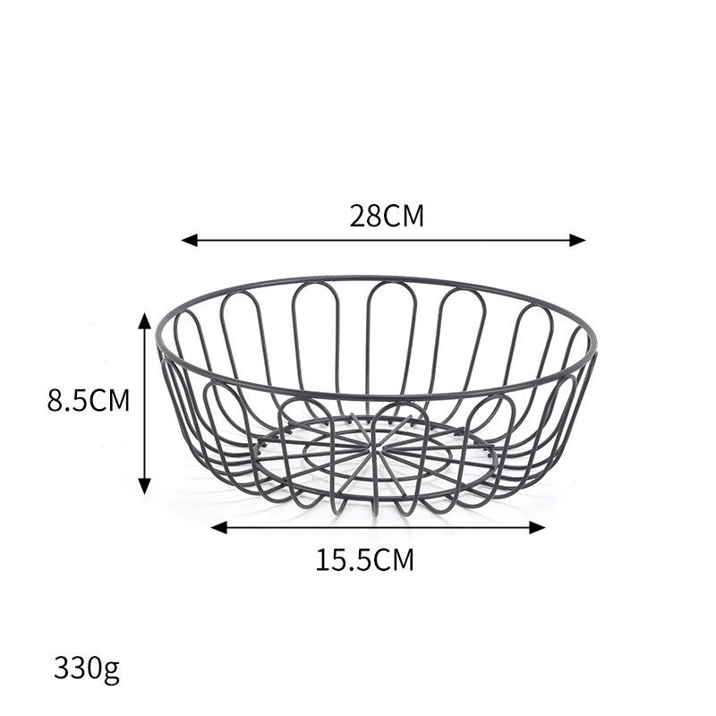 Nordic Iron Fruit Basket Modern Creative Household Living Room Single Light Normal Surface Inside Base Fixed Keep