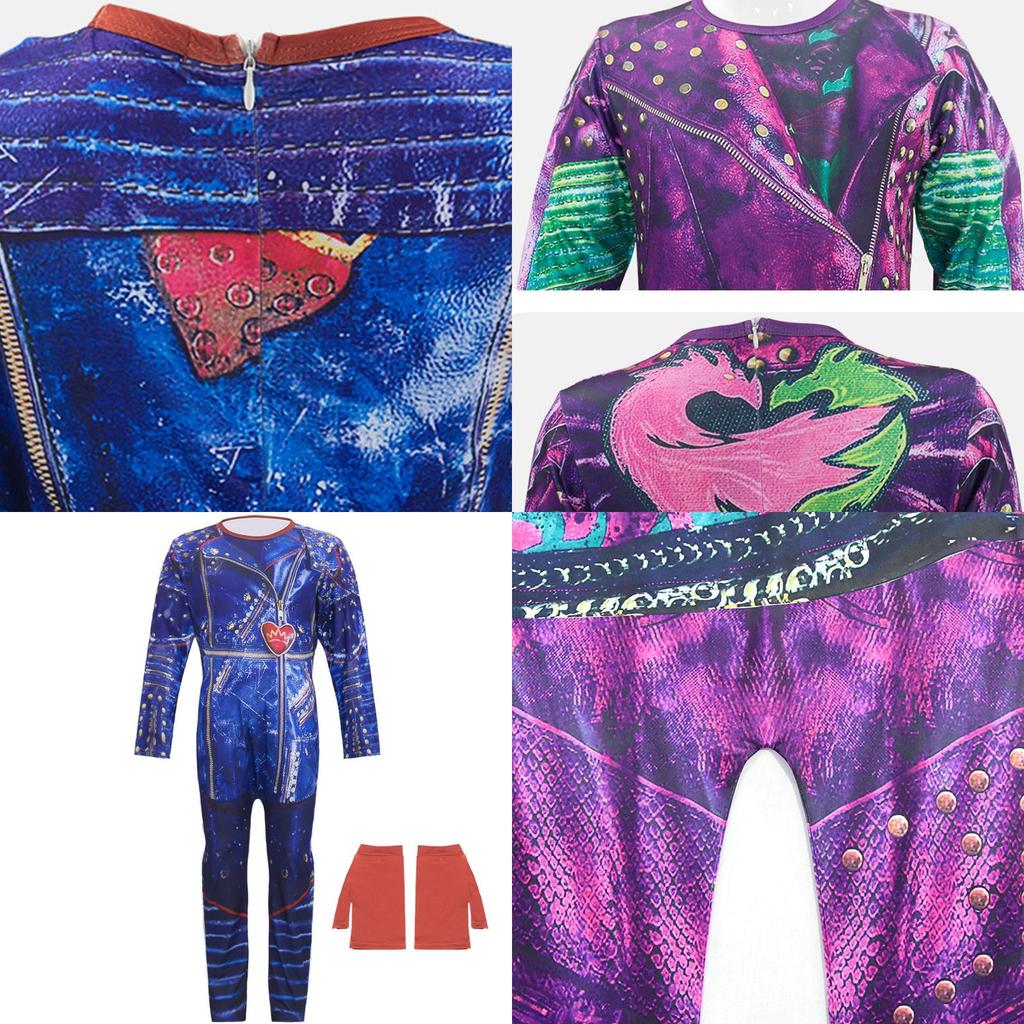 Descendants 3 Mal und Audrey Cosplay Kostüm für Kinder Perfekt für Halloween-Partys