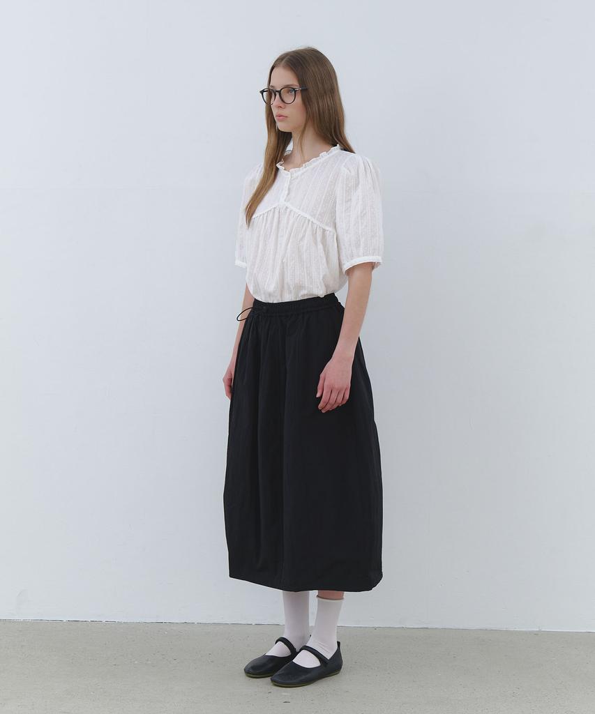 Cluny Tulip Volume Long Skirt - White