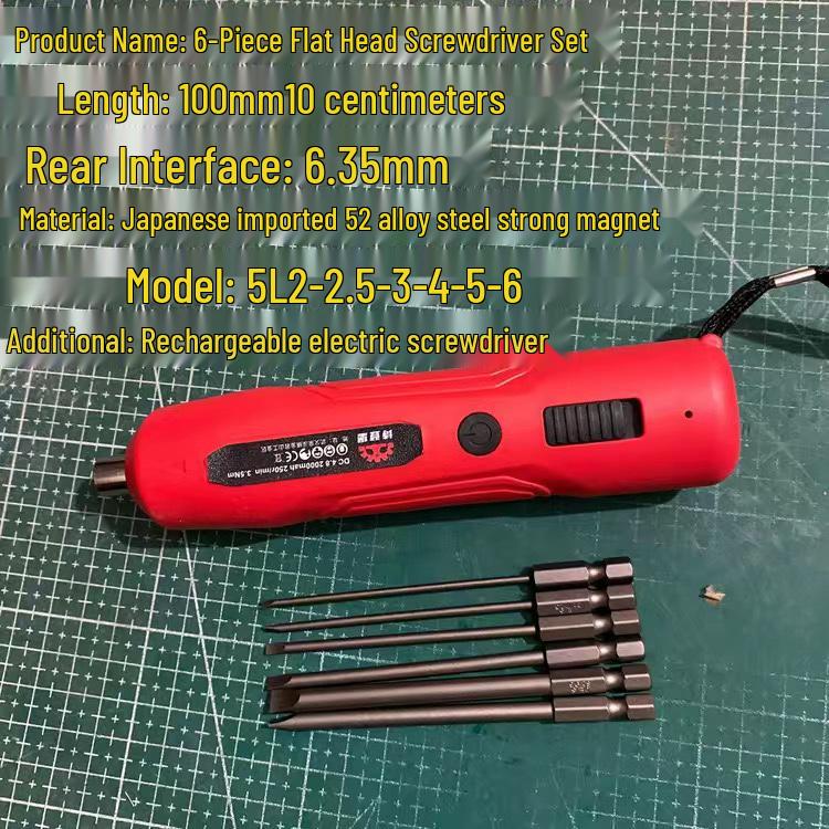 Japan S2 Steel Magnetic Slotted Flat Head Electric Screwdriver Bit