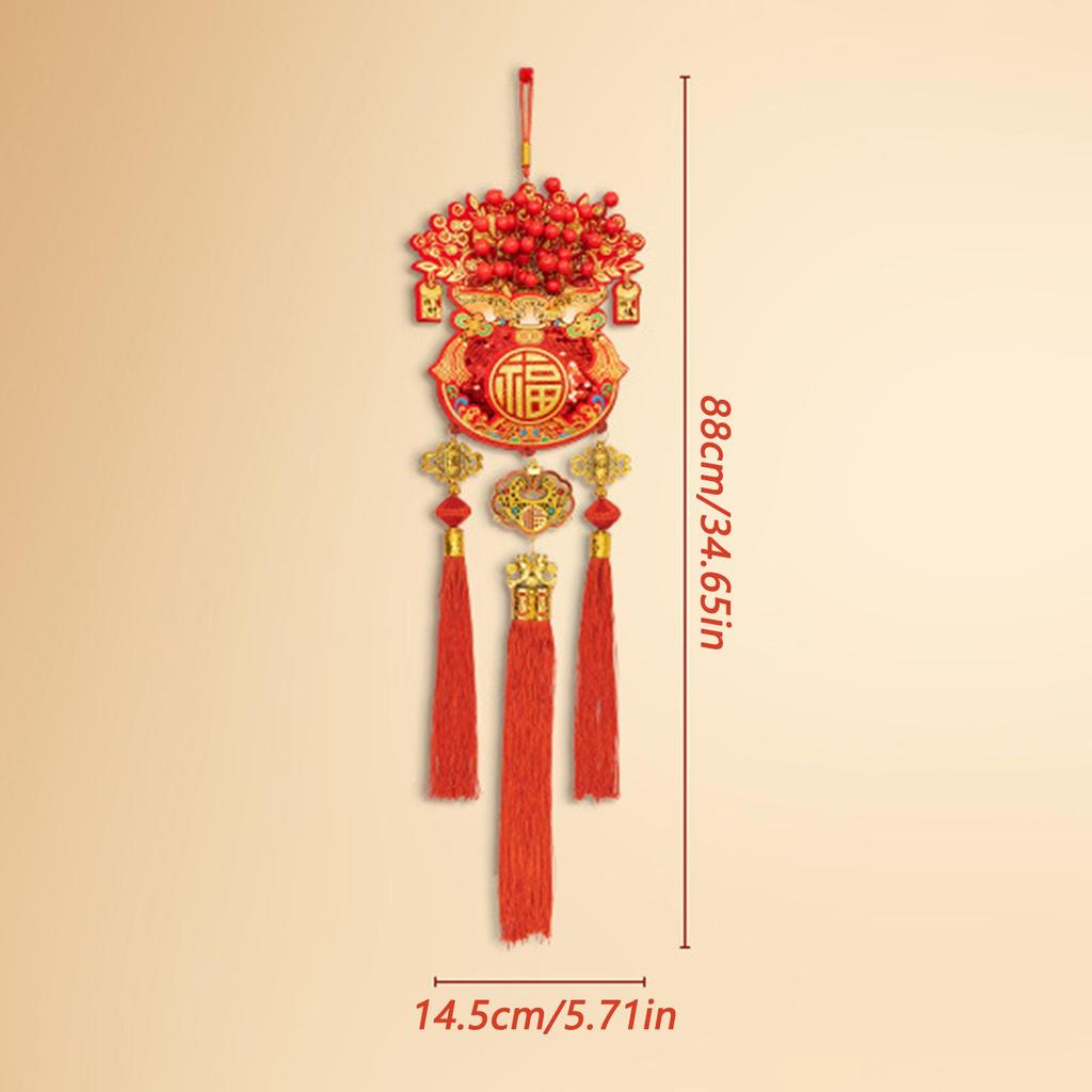 Chinese New Year Decorations 2026 Pendant With Tassels Decorative Festive Tree Ornaments For Living Room Hall Entryway Balcony
