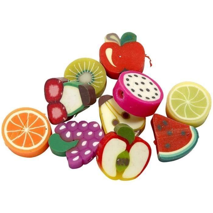 Figurine Beads - Fruits - 10 Mm - 60 Pcs