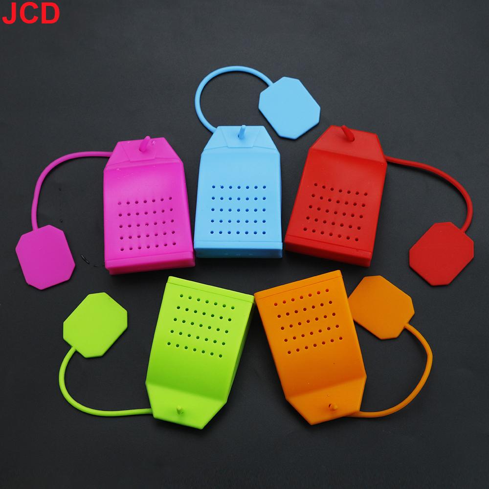 JCD Silicone Tea Infuser Bag Reusable Safe Loose Leaf Tea Bags Strainer Filter for Tea Drinker Utensils Random Color