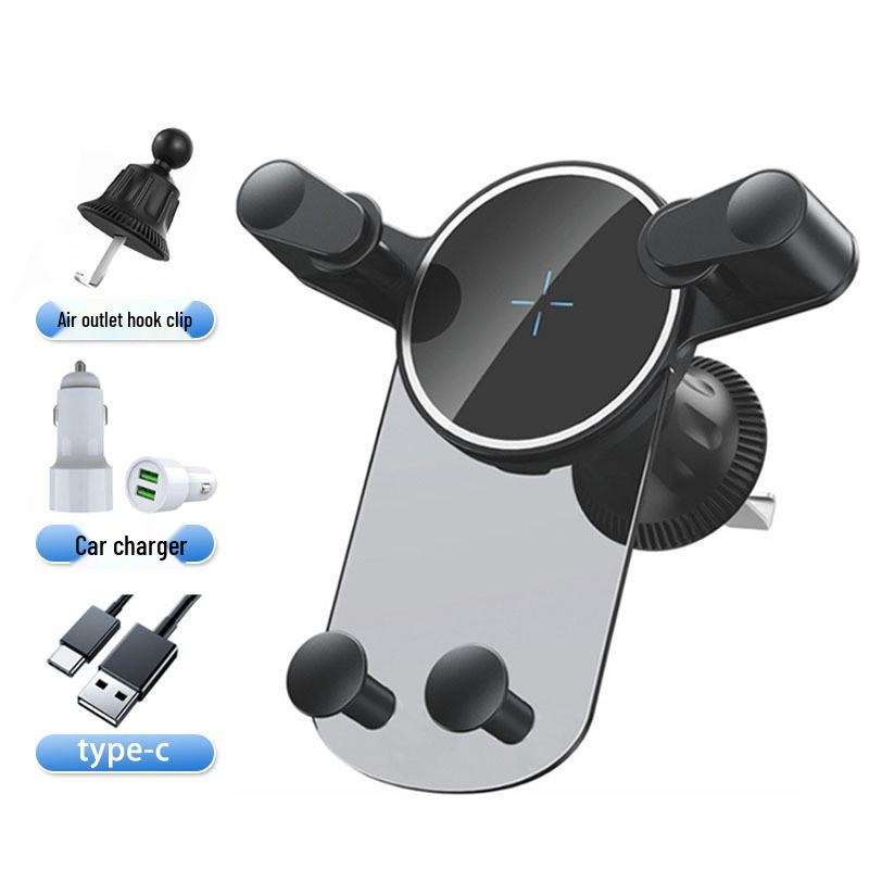 15W Wireless Car Phone Holder & Charger Clip