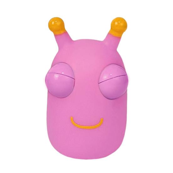 1/2/3Pcs Popping Eye Cabbage Worm Toy Anxiety Stress Relief Caterpillar Squeeze Pinch Sensory Toy Kids Teens Adults Soft Stress Ball Animal Fidget Toy