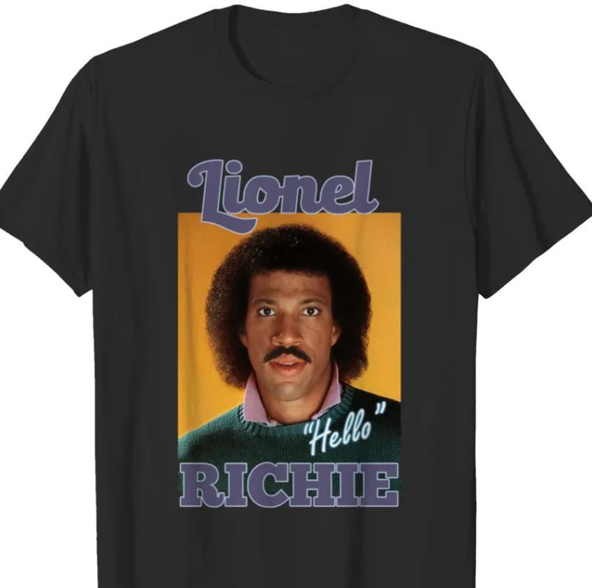 T-shirt Lionel Richie Hello Manica Corta Unisex