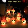 Halloween Pumpkin & Ghost String Lights for Outdoor Decoration and Party Atmosphere