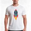 Space Rocket Tshirt Summer Casual Cotton Tee Oversized Streetwear Tops Vintage Graphic Print Loose Fit Short Sleeve
