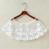 Retro Thin Hollow Out Crochet Shawl Cape White Lace Scarf Clothes Decoration Wraps Knitted Scarves Female