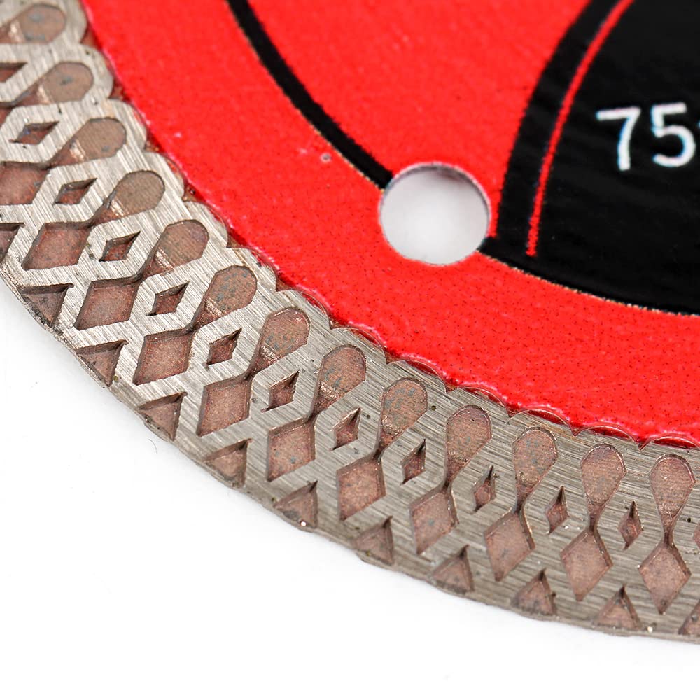 Raizi 75mm x 10mm Disc Grinder Saw Wood Cutting Diamond Saw Blade for Metal Cutting Multipurpose Diamond Vacuum Brazed Saw Blades Tile Blades, Stone,