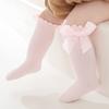 2Pairs Cotton Bow Socks Jacquard Knee Socks Soft Princess Socks  Girls Students Baby