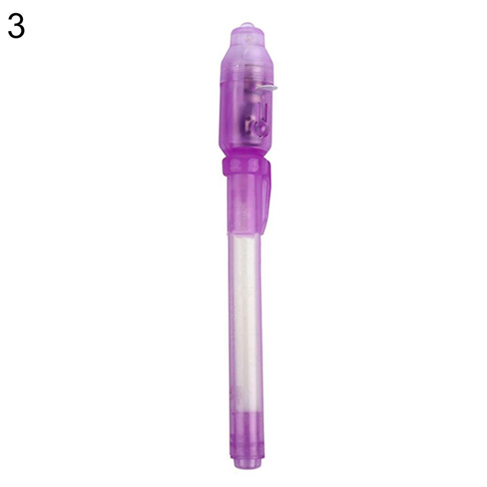 Invisible Ink Pen with Built in UV Light Christmas Gift Creative Stationery UV Light Pen For Kids