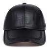 Moda Sólido Invierno Cuero Gorra de Béisbol Hombres Snapback Otoño Cálido Gorras Negras Mujeres Hueso Masculino Sombreros para Hombre y Gorras