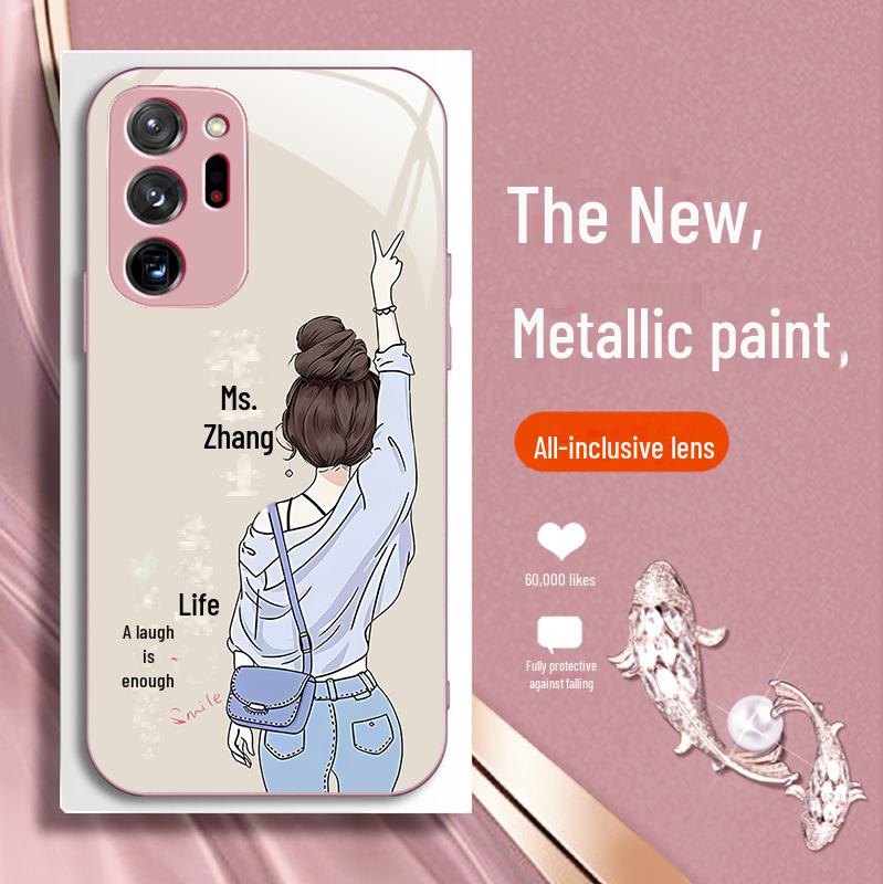 Samsung Note10Plus Biye Girl & A12 Boy A13 Liquid Pro Personality Case Kit - Hundred Family Names.