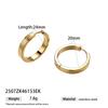 18K Gold Plated Greek Key Hoop Earrings-Tarnish-Free Hypoallergenic Meander Pattern Ear Studs for Girls Stainless Steel